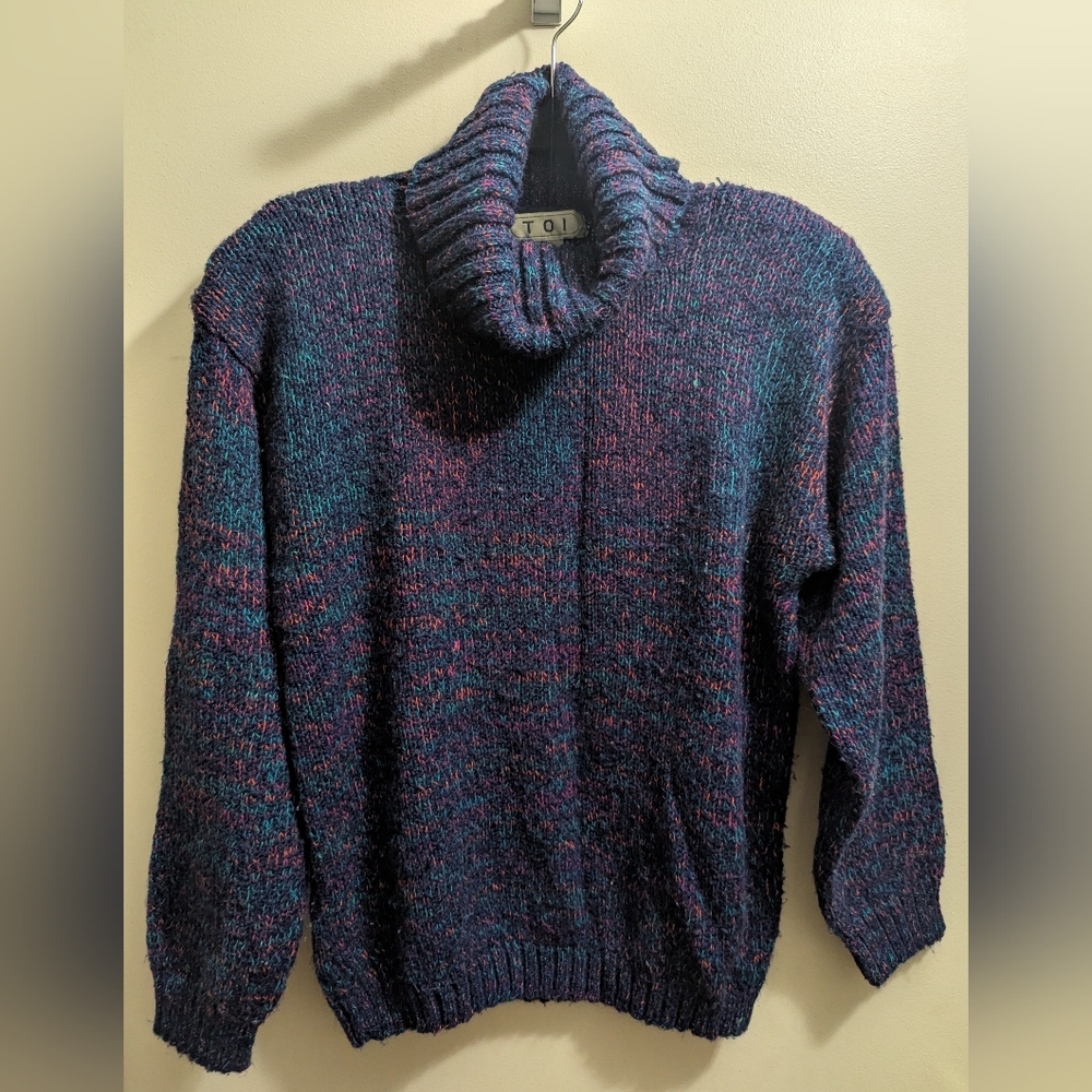 Vintage TOI Multicolor Turtleneck Sweater